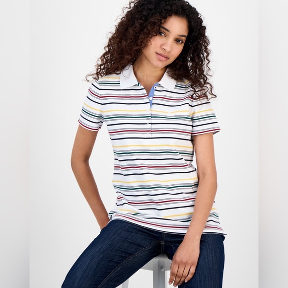 Nautica Jeans Co. Women's Stripe Polo Shirt Size Small NWT - Picture 9 of 12